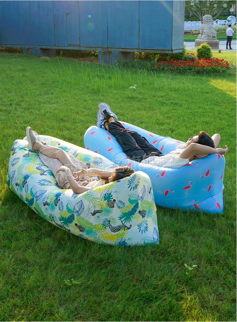 2022新款户外坐垫充气沙发户外懒人空气沙发袋便携式户外充气坐垫音乐