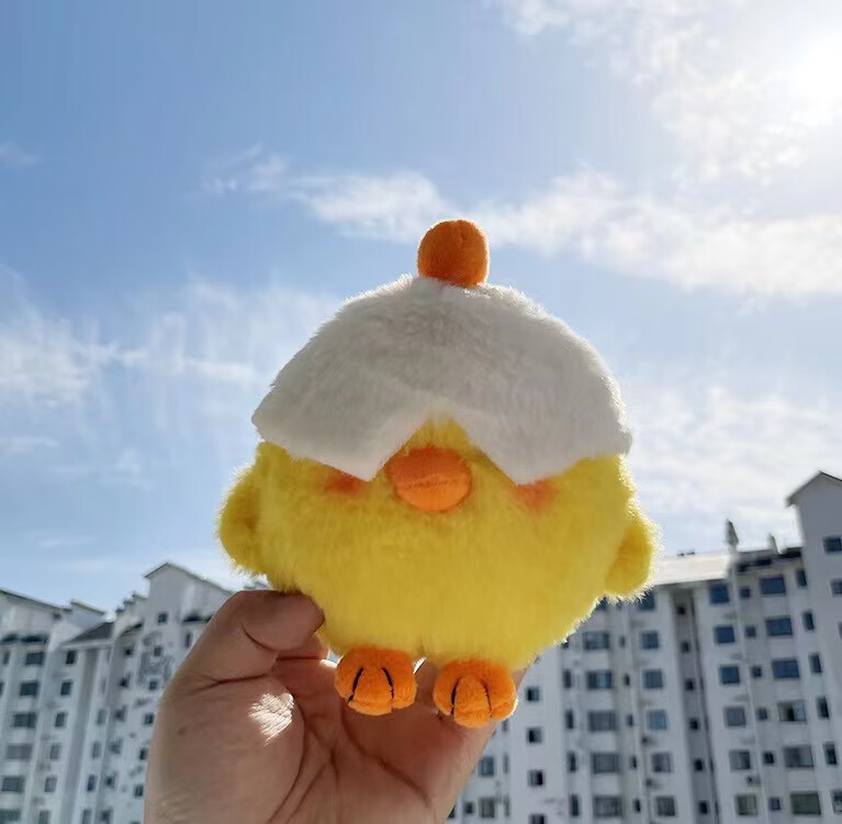 和平精英呆呆玩偶公仔毛绒玩具宠物游戏同款小黄鸡可爱呆萌潮玩玖煦萌