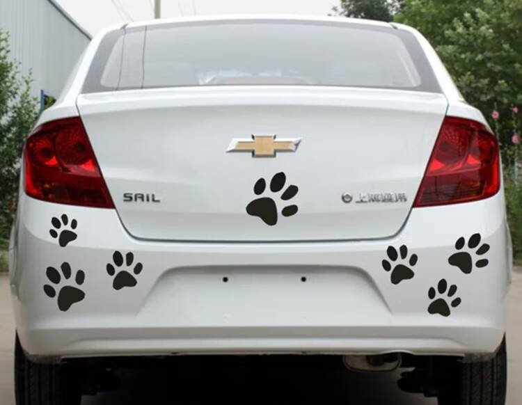 汽车贴纸 车贴划痕遮挡 保险杠划痕贴花个性车身防水装饰贴羽毛 黑色