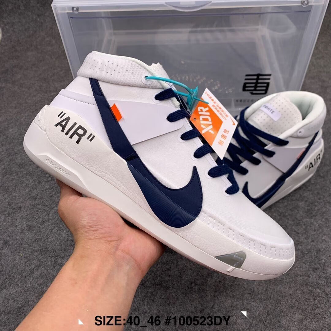 kd 13 杜兰特13代白蓝色双气垫男子实战篮球鞋 白蓝 40【图片 价格