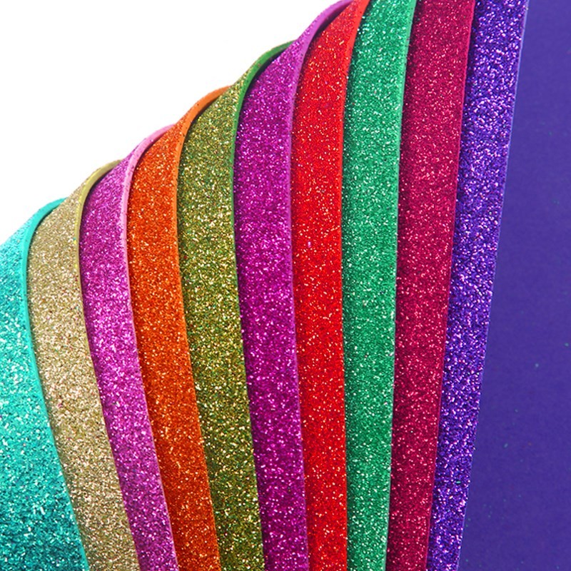 坤祥鼎盛eva金粉纸带胶海绵纸a4金葱粉闪光亮光泡沫纸幼儿园卡纸儿童