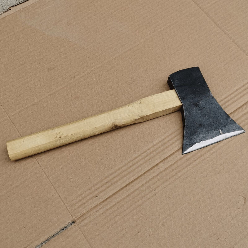 木工专用边单刃斧手工锻打木匠偏斧劈柴树单边斧子户外斧头 白色通平