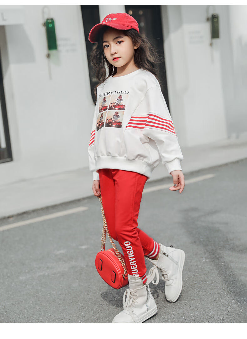 3-12岁小孩子秋天穿的女童春装运动套装2020大童春秋卫衣服儿童时髦抖