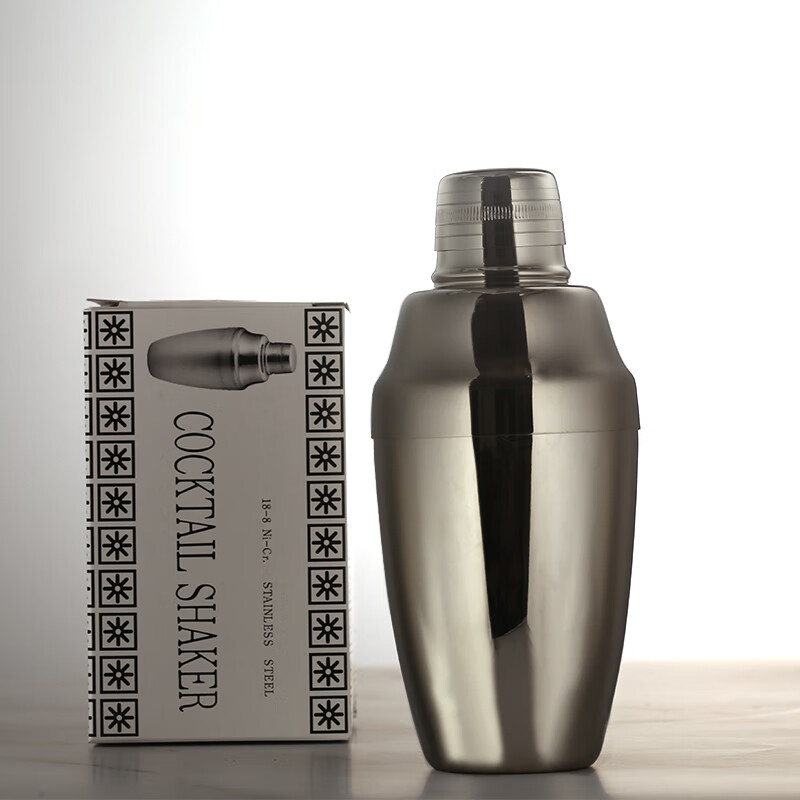 调酒摇酒壶 金质酒具日本 yukiwa 经典款三段式摇酒壶调酒器雪克壶