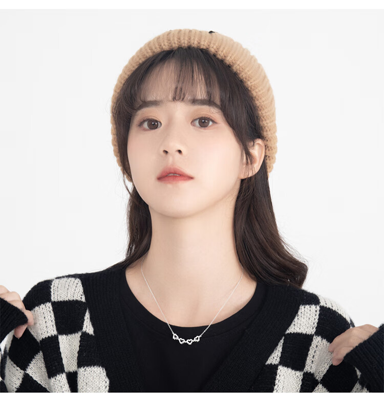 killwinner环"怦然心动幸运四叶草镶钻爱心折叠锁骨链项链圣诞节礼物