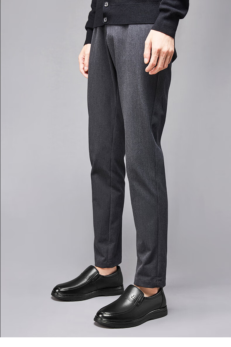 意尔康男鞋冬季真皮加绒保暖男士棉鞋百搭商务休闲鞋低帮中老年爸爸皮