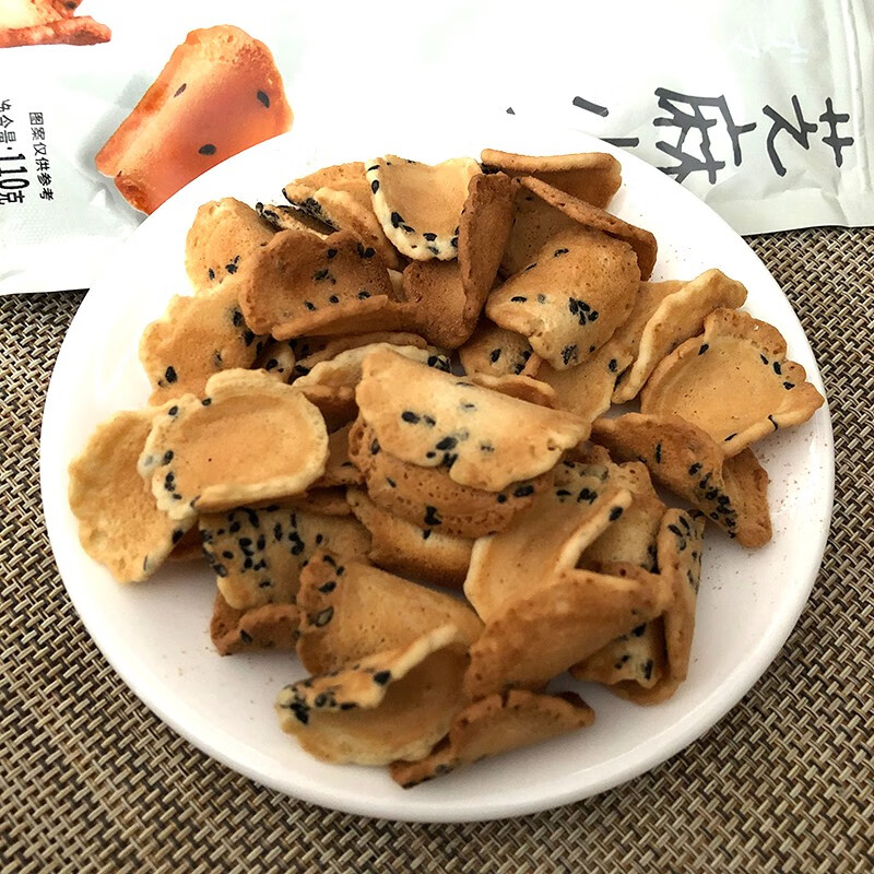 自然素材海苔 芝麻小煎饼110g 台湾特产一鼎美食芝麻口味110g 图片价格品牌报价 京东