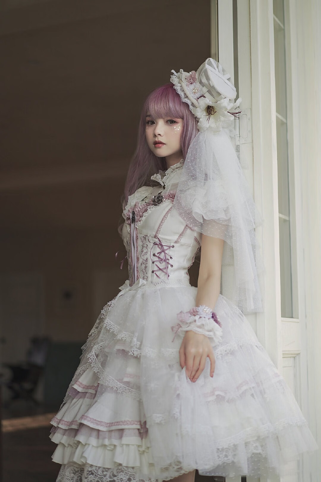 ozz夏蔷薇定番jsk哥特式暗黑朋克洛丽塔连衣裙ita原创女装 黑色jsk