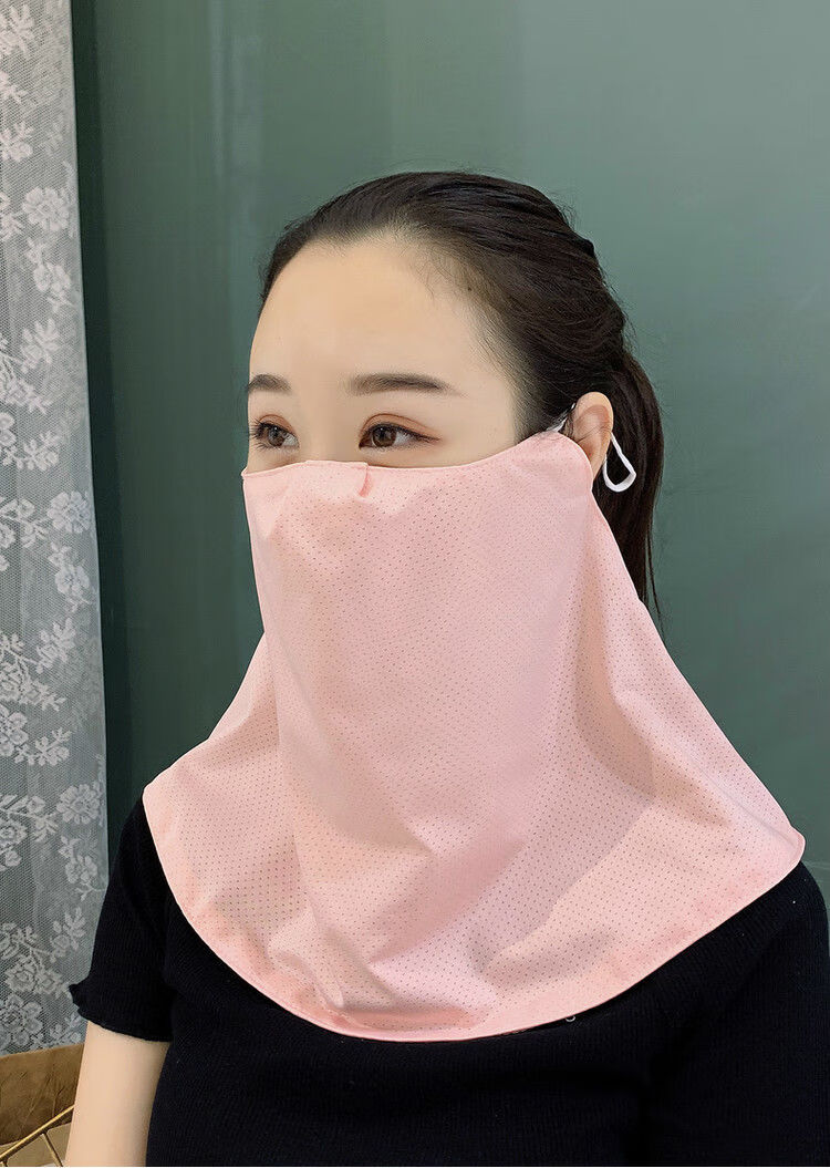 防晒丝巾护脖子春夏季糖果色丝巾小围脖女夏季防晒护脖子护颈挂耳骑车
