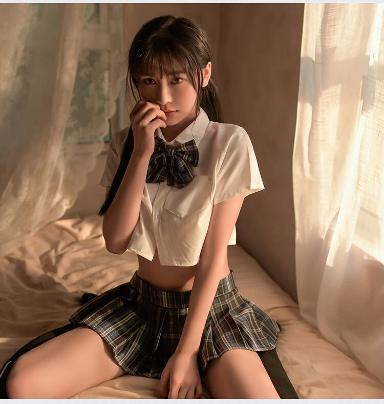 啵啵嘴性感睡衣女生内衣诱惑套装清纯jk裙子制服cosplay酒红含学生袜