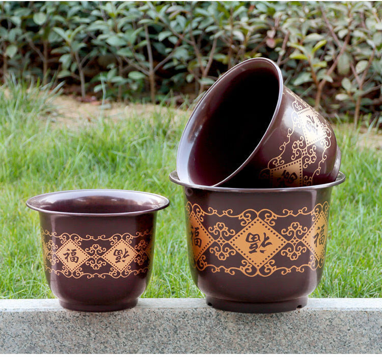 其六仿陶瓷塑料花盆复古花盆现种花园艺花盆果树花盆加厚大号树脂230