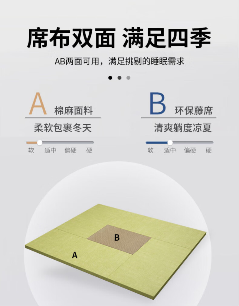 奇思妙想定做飘窗垫子榻榻米乳胶椰棕垫双面炕垫坐垫订做定制尺寸任意