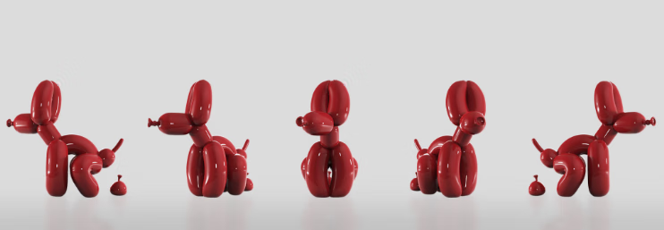 卡通狗雕塑摆件杰夫昆斯jeffkoons便便气球狗狗系摆件雕塑北欧ins潮流