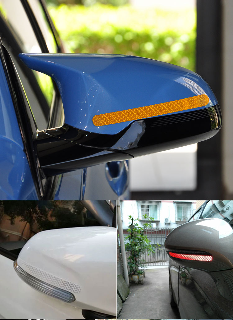 适用于2022车贴汽车后视镜反光贴反光警示贴车用倒车镜贴警示标识划痕