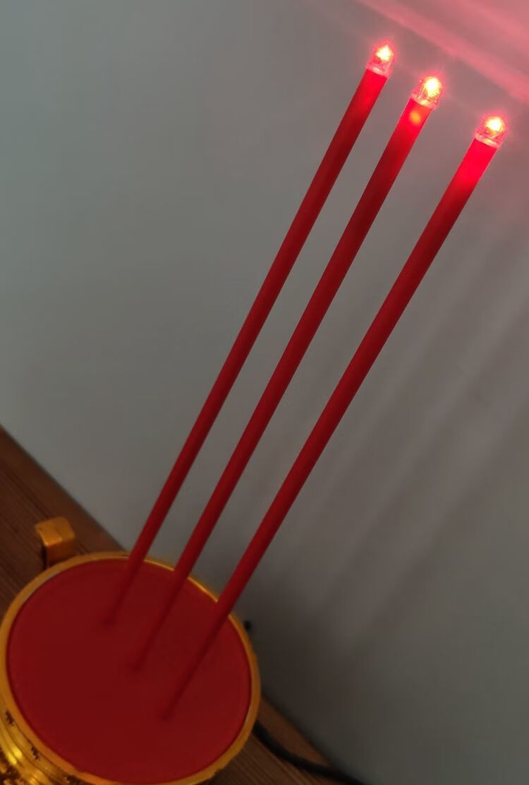 电子蜡烛led电香电子香供佛蜡烛香无烟香电池香家用电池款双龙香炉