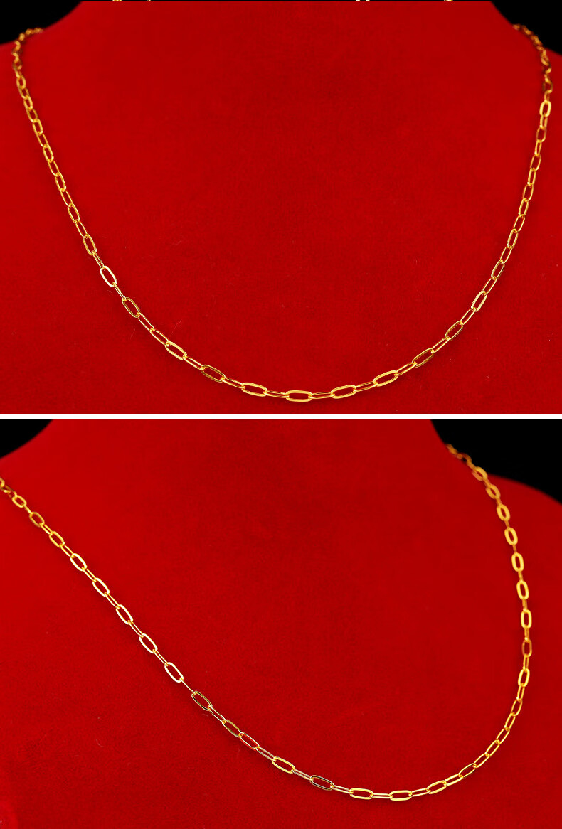 宝凤祥5g黄金项链女十字链大卡链三八女王节礼物精品肖邦链足金999金