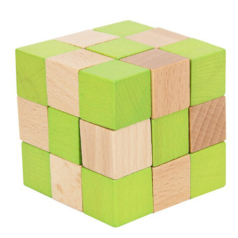 【618活动】新年礼物 神龙摆尾魔方木制智力孔明锁九连环解锁玩具