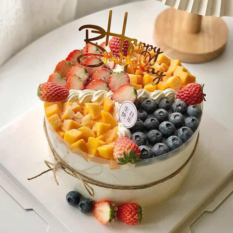 网红森系水果蛋糕图片图片