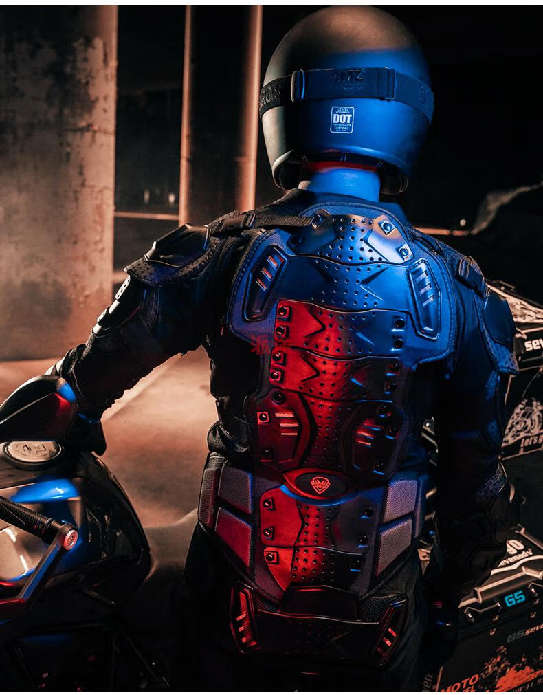 摩托车护甲衣骑行防摔护膝护肘护具越野机车防护盔甲骑士装备全套上衣