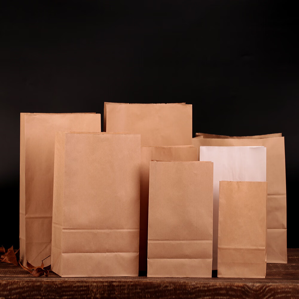 牛皮纸袋一次性加厚外卖食品包装袋吐司坚果袋子肯德基麦当劳汉堡店