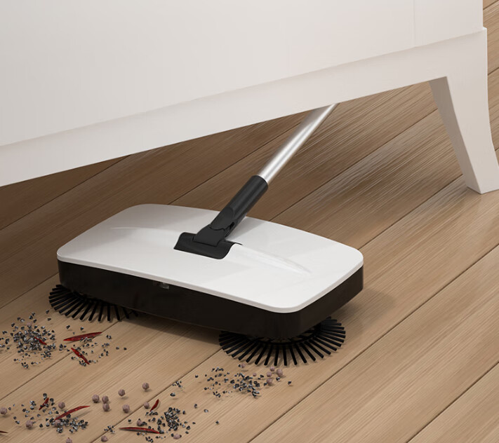 电动扫把撮箕套装笤帚拖地一体机扫帚神器仅扫地白色款直把手非电动款