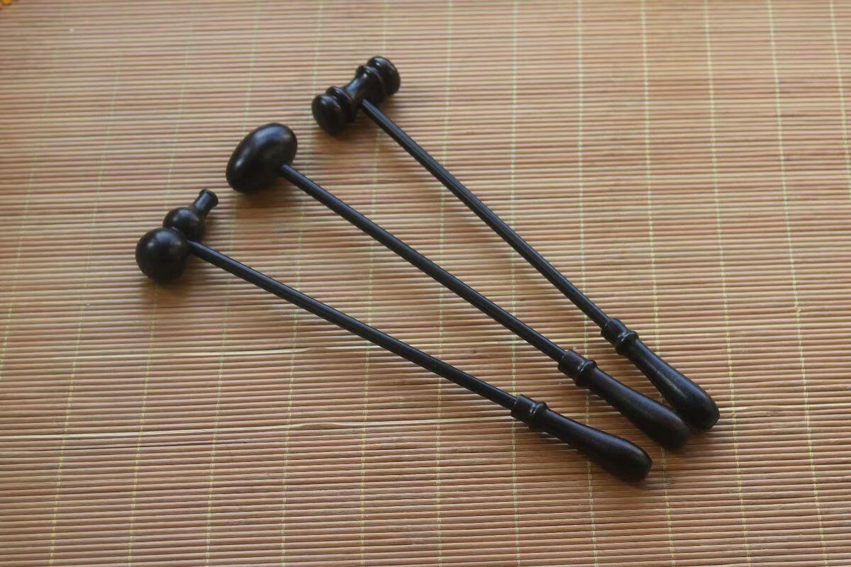 打折紫光檀木按摩锤敲打锤健身木锤子经络健康拍打锤颈部捶背按摩乌木