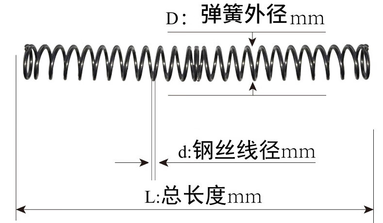 弹簧 压簧 线径0.3 -3.