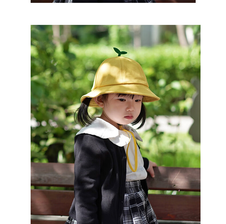 伊俪思都 小学生春游帽子 幼儿园春游小黄帽渔夫帽定制logo小学生可爱