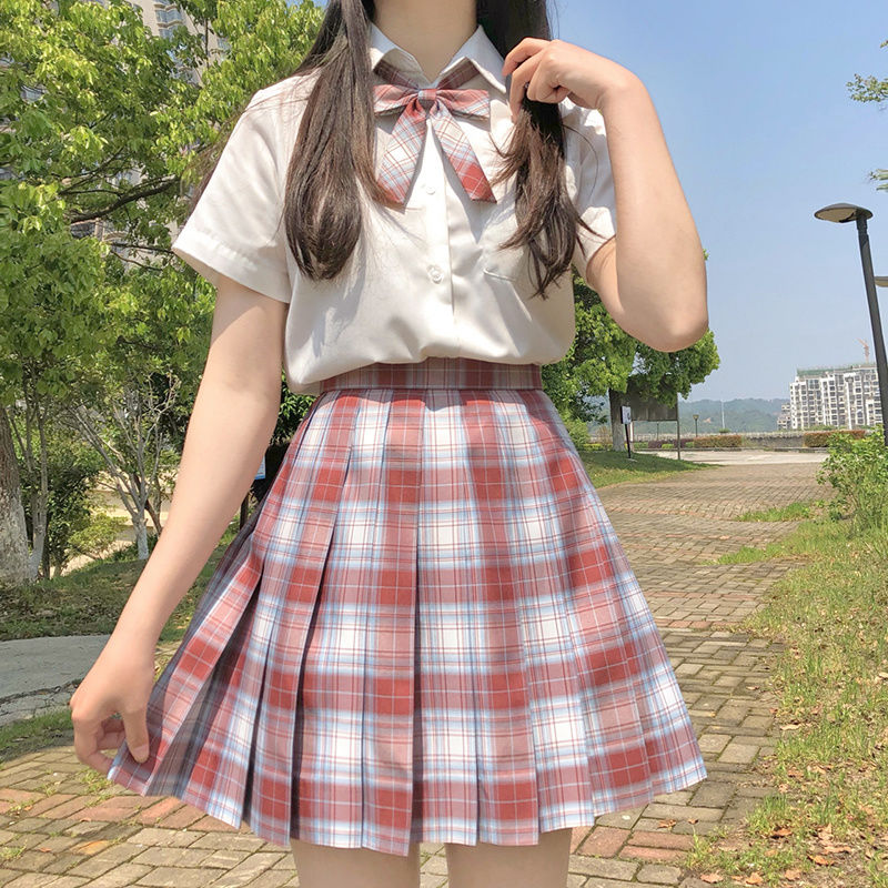 惦慕金鱼姬原创正版jk制服格裙套装高腰短裙学院风百搭日系百褶裙春夏