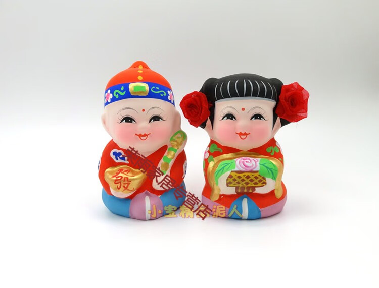 无锡泥人无锡特产 惠山泥人 大阿福 泥塑 工艺品 吉祥如意阿福 中国