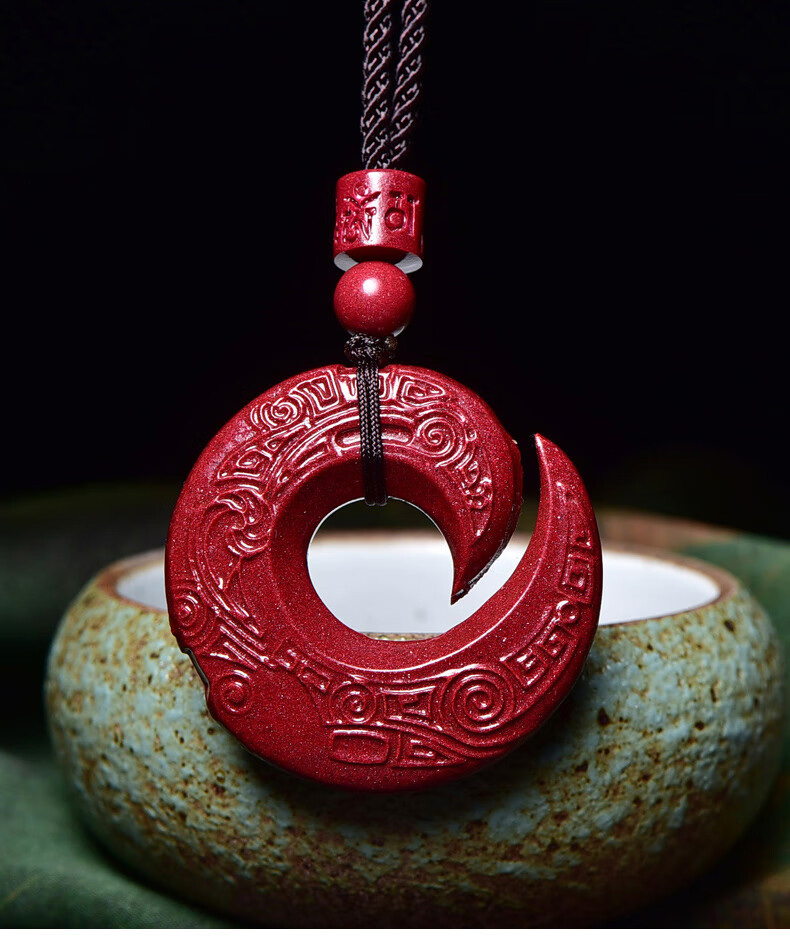母亲节礼物朱砂吊坠钥匙扣时来运转男女项链节日礼物紫金砂时来运转