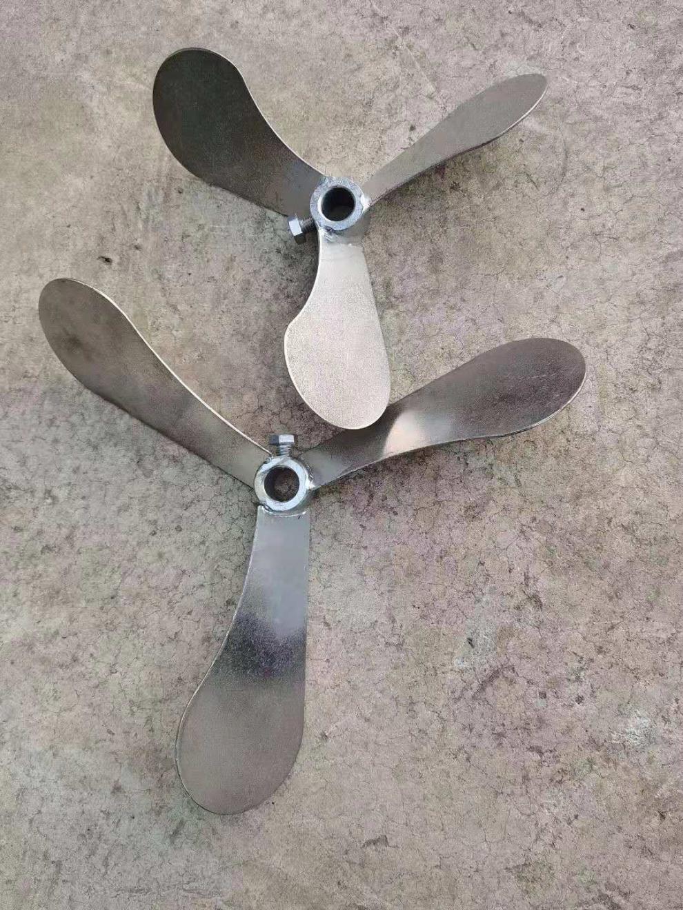 减速搅拌机0304不锈钢二叶三叶螺旋桨叶片叶轮搅拌轴搅拌棒杆孔16直径