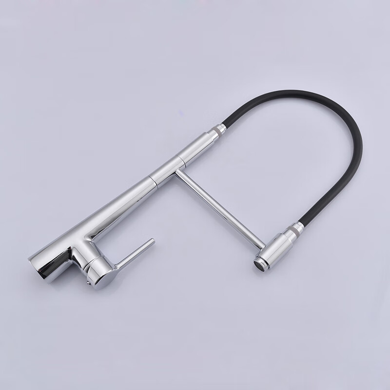 墨林卡铜制厨用多功能抽拉式两用水槽洗碗池万向旋转水龙头单孔厨房