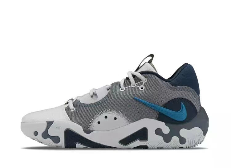 粉蓝白黑全明星腰果花实战防滑耐磨运动篮球鞋 pg6保罗乔治6代_腰果花