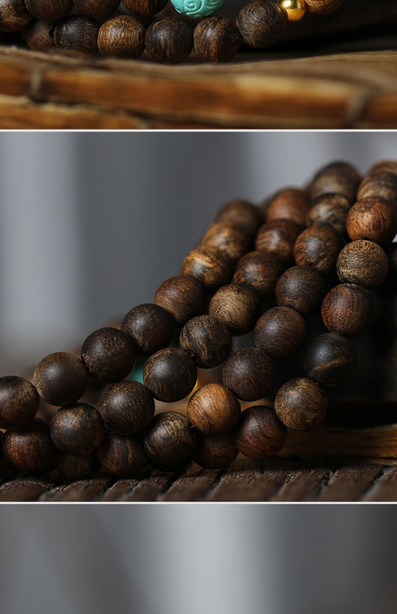 罕世九分沉水芽庄黑奇楠沉香手串108颗佛珠男女士手链6mm松石碧玉女款