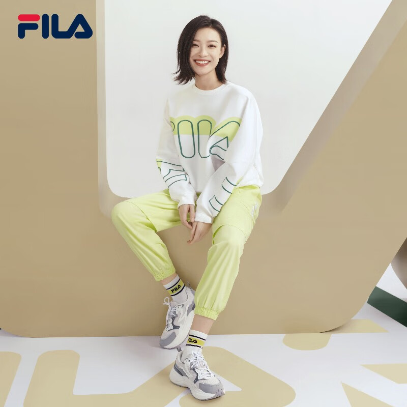 倪妮同款filaor系列斐乐官方女子圆领卫衣2022年春秋长袖运动针织