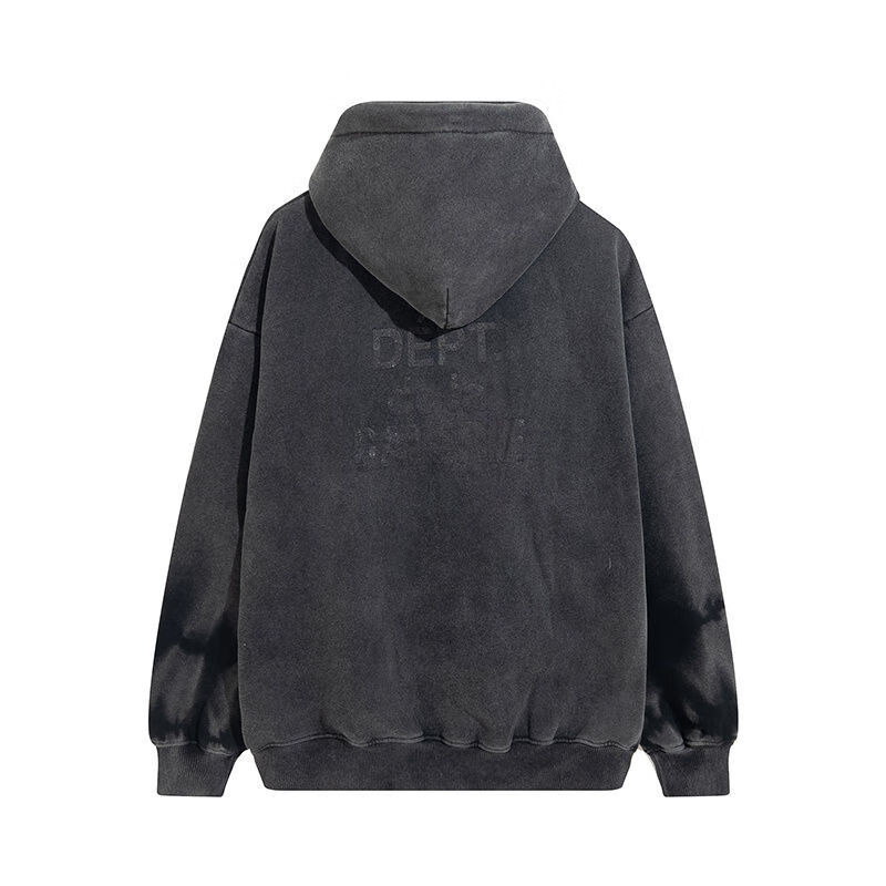 dept gallery联名款lanvin泼墨扎染涂鸦印花男女宽松连帽套头卫衣