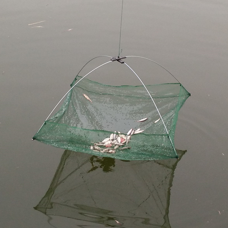 开放式折叠提网龙虾小鱼抬网虾笼渔网鱼网搬筝搬网工具 80厘米1个(送