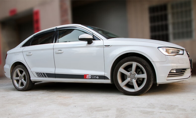 奥迪车身拉花a3/a4l/a6l/q3/q5l/q7/q2l汽车腰线划痕贴纸贴膜车帖