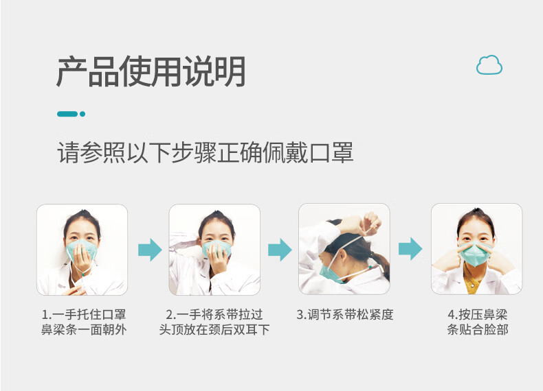 n95口罩的正确佩戴方法图片