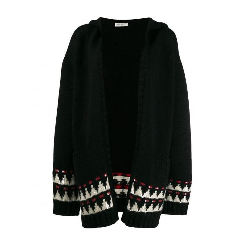 圣罗兰saint laurent 毛衣奢侈品羊毛针织连帽开衫 6170 s【图片 价格