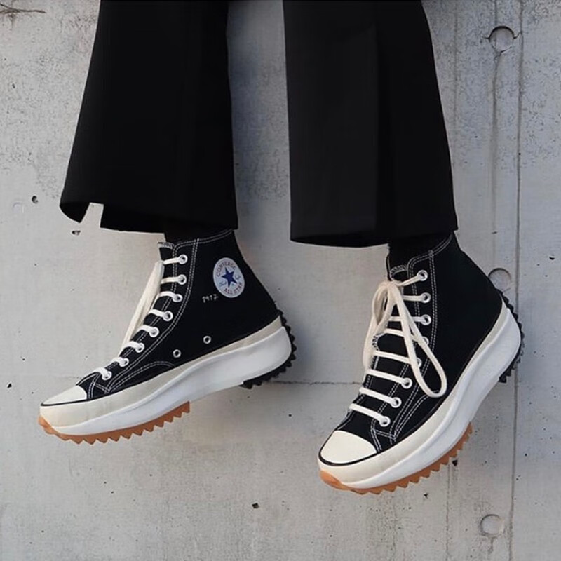 converse匡威jwanderson匡威jwa联名复古增高高帮三星标帆布鞋休闲鞋