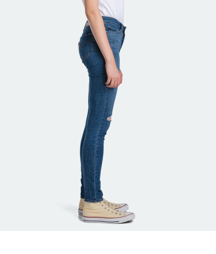 levis李维斯 2020春季新品 女士711紧身破洞牛仔裤18881-0464 levis