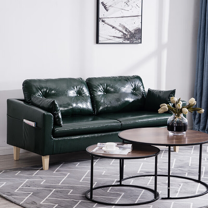 优顾家具北欧皮艺沙发现代小户型客厅双人三人卧室简易轻奢沙发经济型