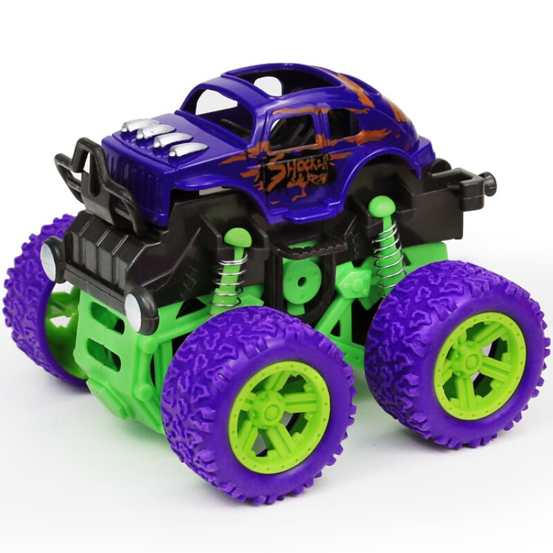 贝有趣儿童玩具车男孩四驱车回力惯性越野车小汽车夜市地摊货源玩具