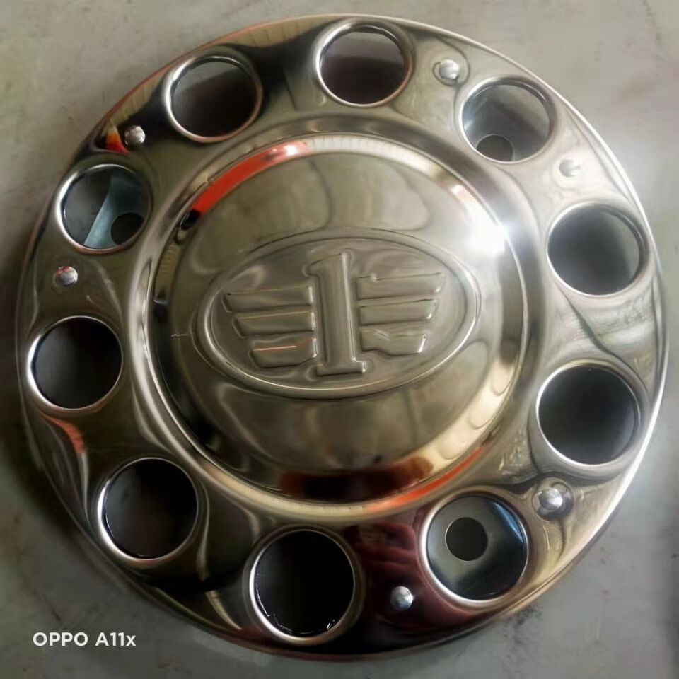 适用于货车不锈钢前轮脚踏圈轮毂罩各种重卡车轮毂盖半挂车螺丝防护罩