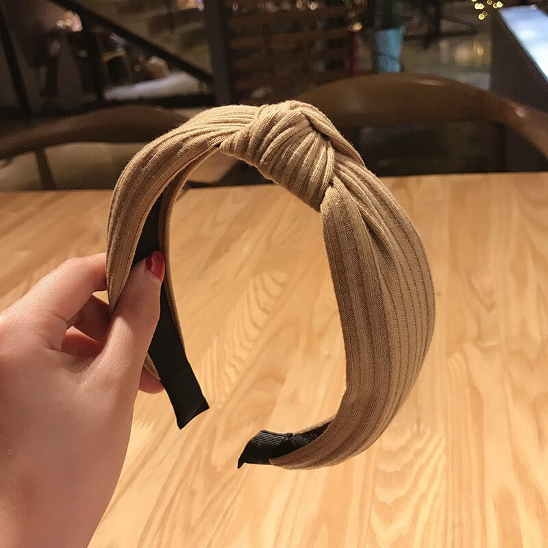 洗脸发箍女日常佩戴头饰发卡气质甜美可爱束发头箍宽边韩版简约 粉色