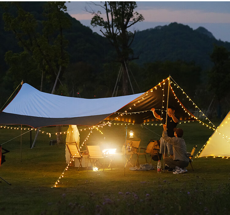 天幕帐篷灯带 户外露营帐篷灯超长续航小彩灯led灯串野餐野营照明天幕