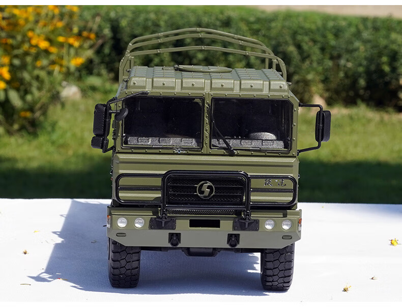 1:24原廠汽車模型 豪沃越野軍車 陝汽軍車 軍用運兵車 卡車模型 仿真