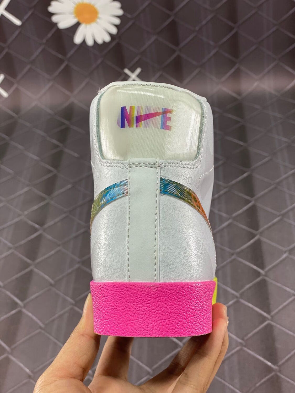 aj新款男鞋新开拓者高帮电玩像素男女板鞋上海限定blazer双钩反光时尚